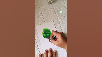 How to draw easy tree using Doms oil pastel colours/oil pastel drawing/art shorts #shorts #artshorts