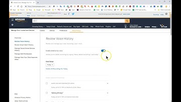 Deleting Voice Recordings for Amazon (Alexa)