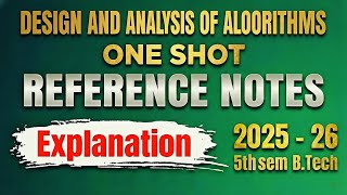 DAA One Shot | 20 Minutes Revision | AKTU | BCS503 