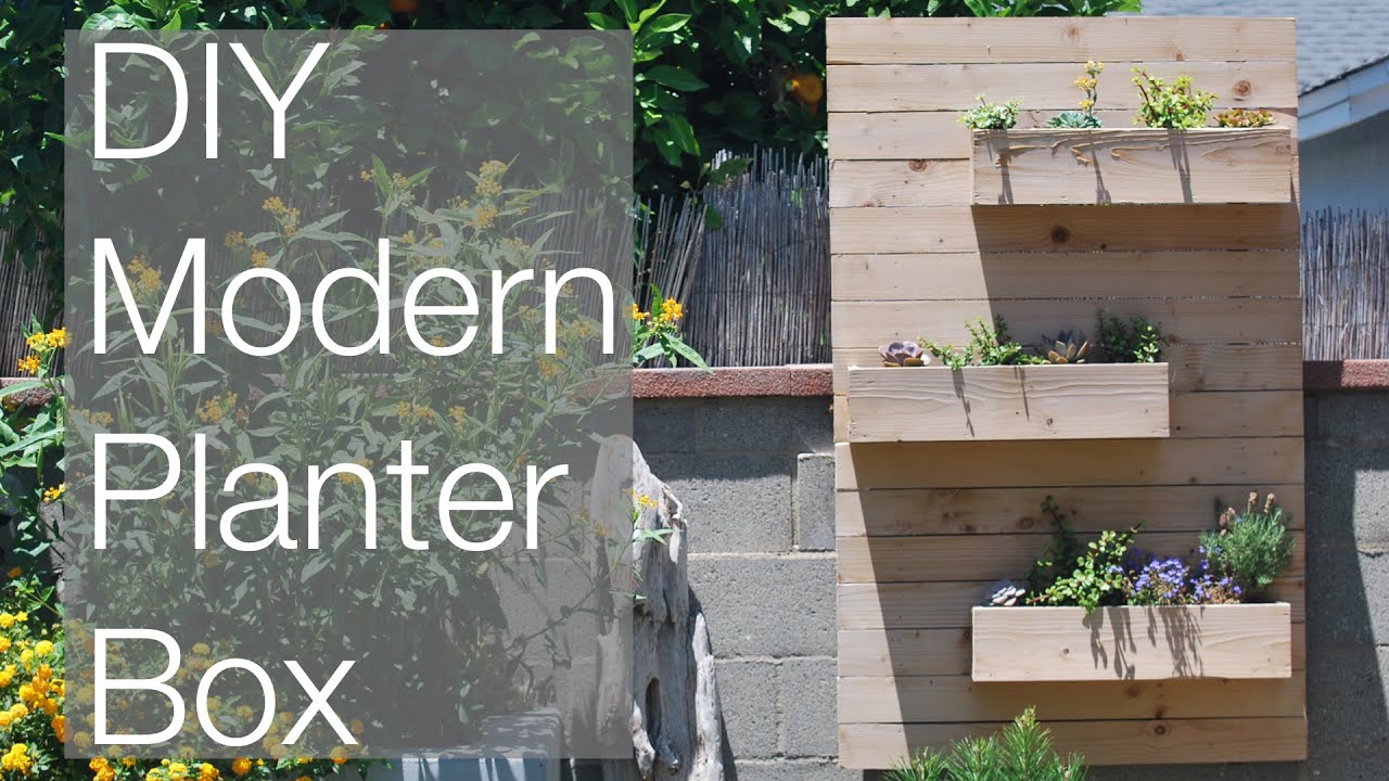 DIY Modern Planter Box | How to Build - YouTube