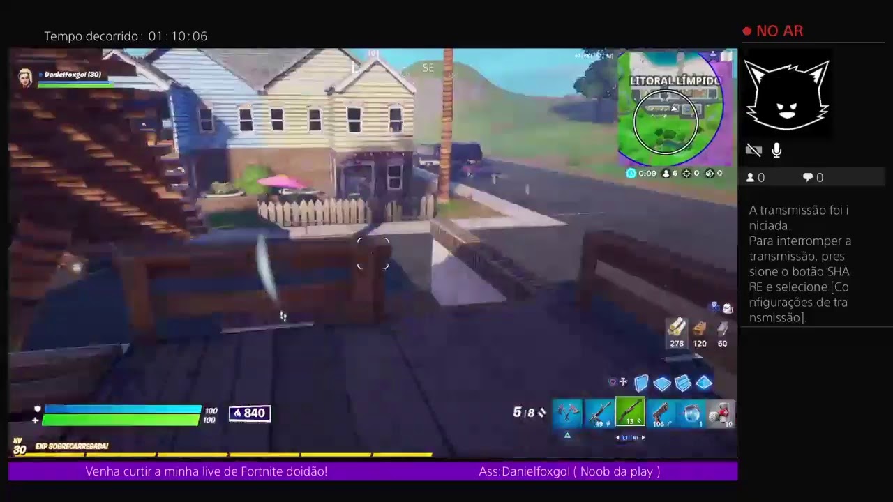 Fortnite BR13; Transmissão ao vivo do PS4 de Danielfoxgol