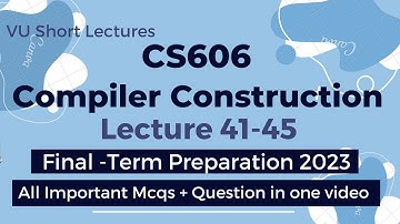 CS606 Lecture 41- 45 | CS606 Final term Preparation | cs606 short lectures | lecture 41,42,43,44,45