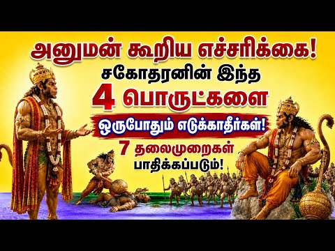 உன் சகோதரனிடமிருந்து இந்த 4 விஷயங்களை ஒருபோதும் எடுக்காதே! | அனுமனின் எச்சரிக்கை | Ramayana Story