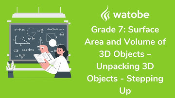 Grade 7 - Surface Area and Volume of 3D Objects (unpacking 3d objects - stepping up)