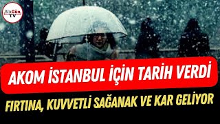 Akom Tarih Vererek Uyardı Kuvvetli Fırtına, Yağış Ve Kar Geliyor
