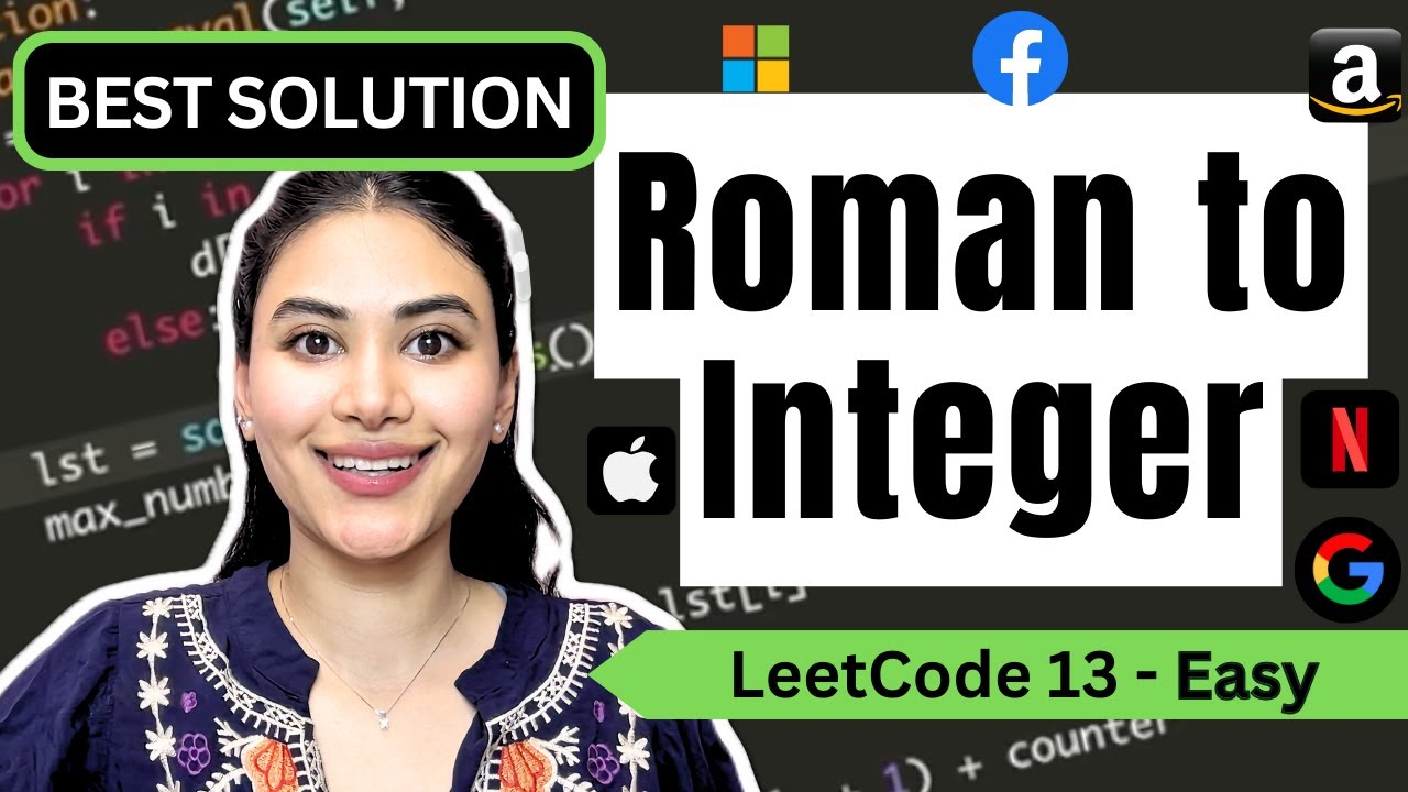 Roman to Integer - LeetCode 13 - Python #leetcode #leetcode150 # ...