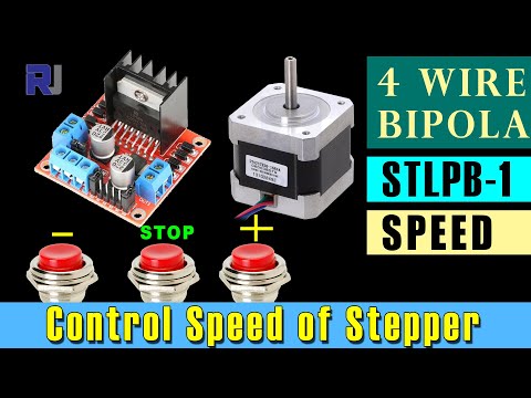 Control Speed of Stepper Motor using L298N with Push Button Switches STLPB-01