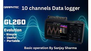 Graphtec GL260 10 channels Data logger