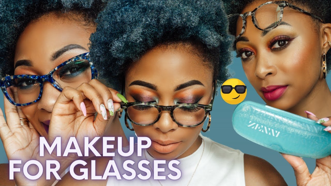 TUTORIAL 3 Fun Makeup Looks for Glasses with Zenni Optical! Blue