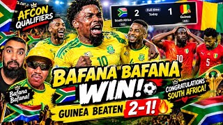 CONGRATULATIONS SOUTH AFRICA! 🇿🇦🔥 Bafana Bafana Beat Guinea 2–1 in Thrilling AFCON Qualifier