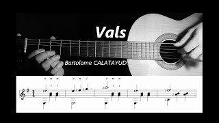 PDF Sample Vals - Bartolome CALATAYUD guitar tab & chords by Hakan İzzet Mola.