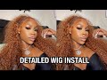 THE PRETTIEST WIG ON THE MARKET! Auburn Brown Detailed Wig Install | Unice Hair