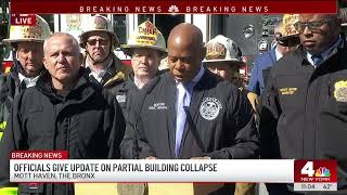 Officials hold news conference on Bronx building collapse | NBC New York