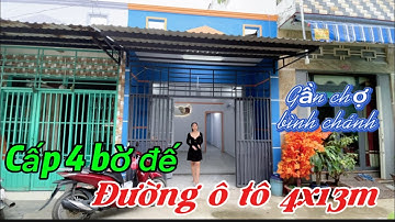 🌳Cấp 4 mặt tiền thông gần đinh đức thiện chợ bình chánh 4x13m ô tô 