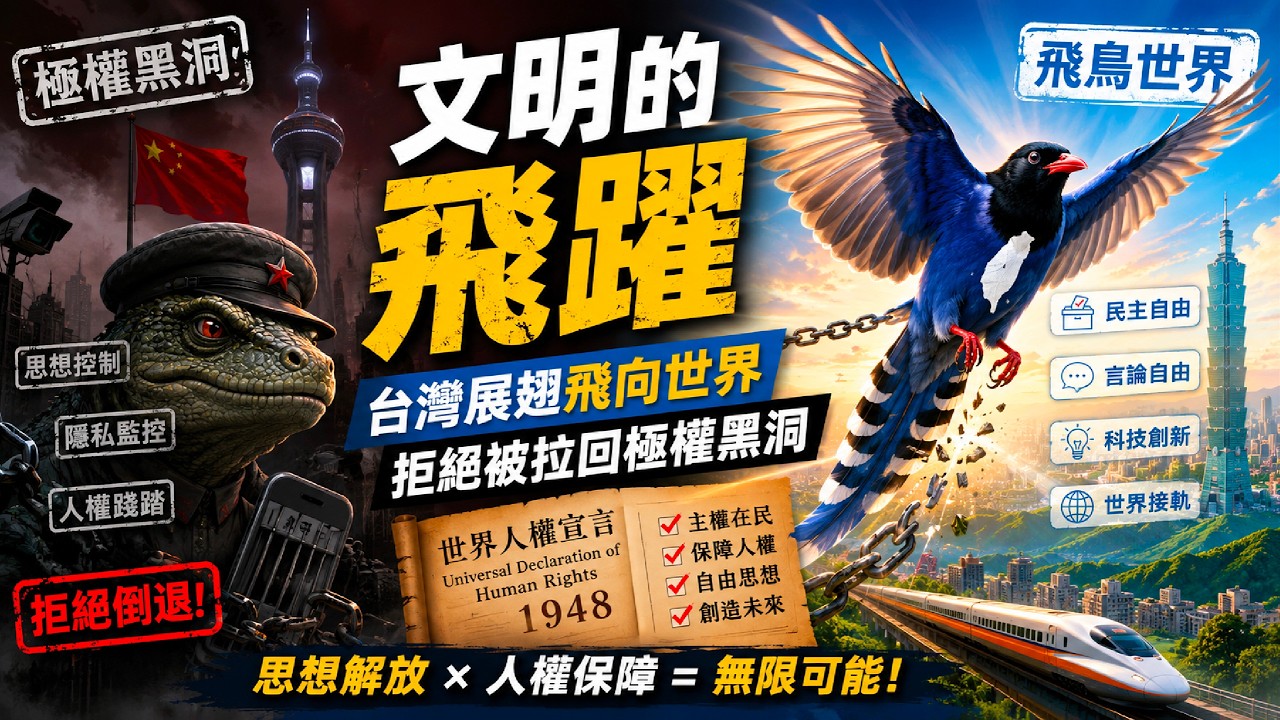 文明的飛躍|台灣展翅飛向世界,拒絕被拉回極權黑洞【知定講堂 啟蒙論壇】EP252 文明的飛躍|台灣展翅飛向世界,拒絕被拉回極權黑洞【知定講堂 啟蒙論壇】EP252