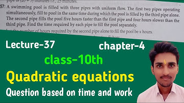 A swimming pool is filled with three pipes with three pipes with uniform flow. The first two pipes