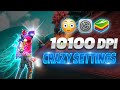 10100 DPI FREE FIRE BEST HACKER  SETTINGS FOR PC ⚙️⚙️ OB38 FREE FIRE SETTINGS