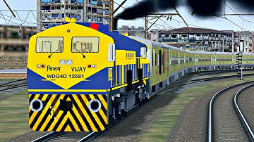 Mumbai LTT Secunderabad AC Duronto Exp in MSTS Open Rails | Indian Train simulator