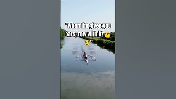 "When life gives you oars, row with it! 💪😂#rowing #rowingworkout #rowrowrowyourboat #rowingboat #row