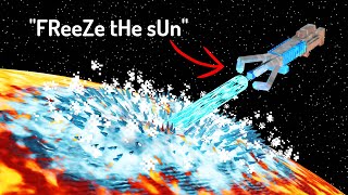 What Happens If We Freeze The Sun?  simulated by Minecraft