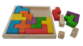 Wooden Blocks Puzzle | Cube 3D Puzzle for Kids | TETRIZ Wood Intelligence Puzzle screenshot 2