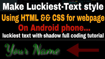 Make Luckiest-Text style with shadow using HTML && CSS || Mrdarktutorial || 2019