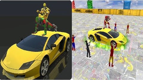 Unbelievable Stunt in Police Robot Speed SuperHero Rescue Mission Games #40