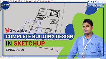 Sketchup tutorial : Complete Building Design/house design in Sketchup || Episode 1