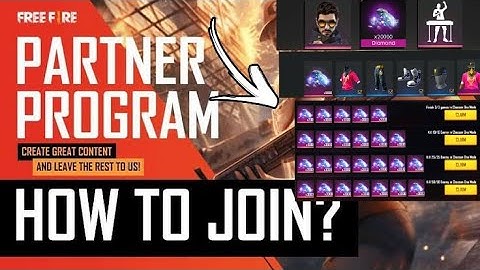 How To Join Free Fire Partner Program Without 100k Subscribe ! Free Fire Partner Program full Detail