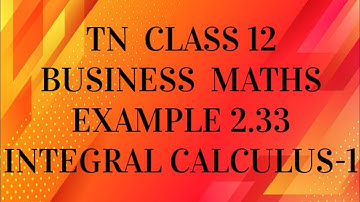 TN 12th business maths chapter 2 example 2.33