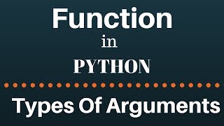 types of argument in a python function