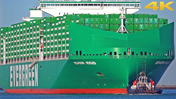 🛳️ NEW BIG CONTAINER SHIP "EVER ECO" FIRST ARRIVAL AT ROTTERDAM PORT ⚓️ - 4K SHIPSPOTTING 2025