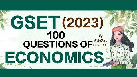 📚GSET 2023 ECONOMICS COMPLETE PAPER SOLUTION Gujarat State eligibility test jkset