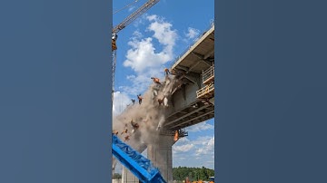 Massive Bridge Collapse Caught on Camera! | AI-Generated Construction Disaster Simulation