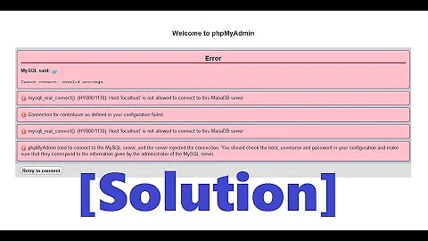 Xampp Server phpMyAdmin access denied [Solution]