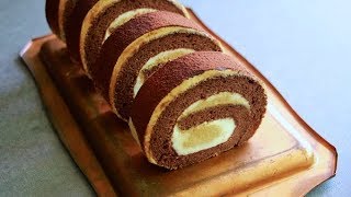 티라미수 롤 케이크 Tiramisu roll cake, how to make roll cake, ロールケーキ