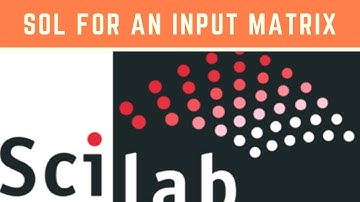 How to solve a particular input matrices on scilab?
