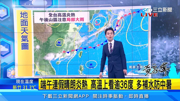 端午連假晴朗炎熱　高溫上看逾36度　多補水防中暑｜20230623｜三立準氣象｜三立新聞台 - 天天要聞