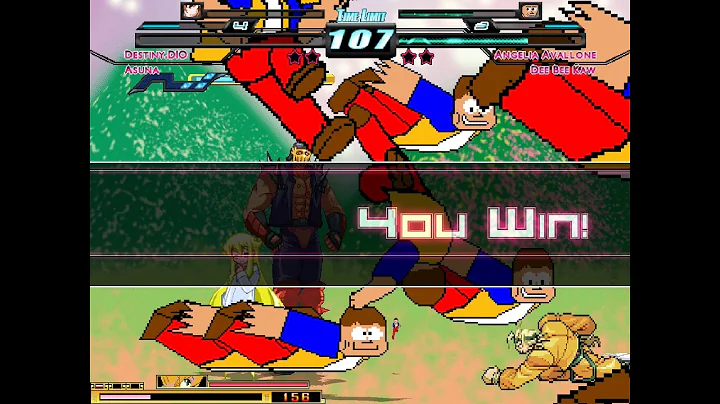 MUGEN Dio and Asuna VS Angela Avallone and DeeBeeKaw