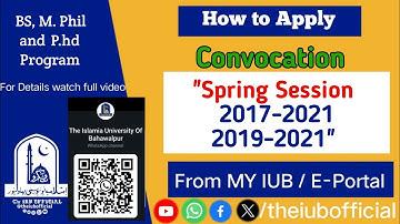 Who to Apply Convocation 2025 IUB | Apply Convocation 2025 IUB | Apply for 20th Convocation IUB