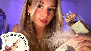 ASMR Pink Triggers 🎀💗Soft Girl Night | Cosy Chit Chat & Relaxing Sounds screenshot 5