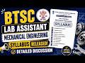BTSC Lab Assistant Official Syllabus Out II Mechanical Engineering Detailed Analysis