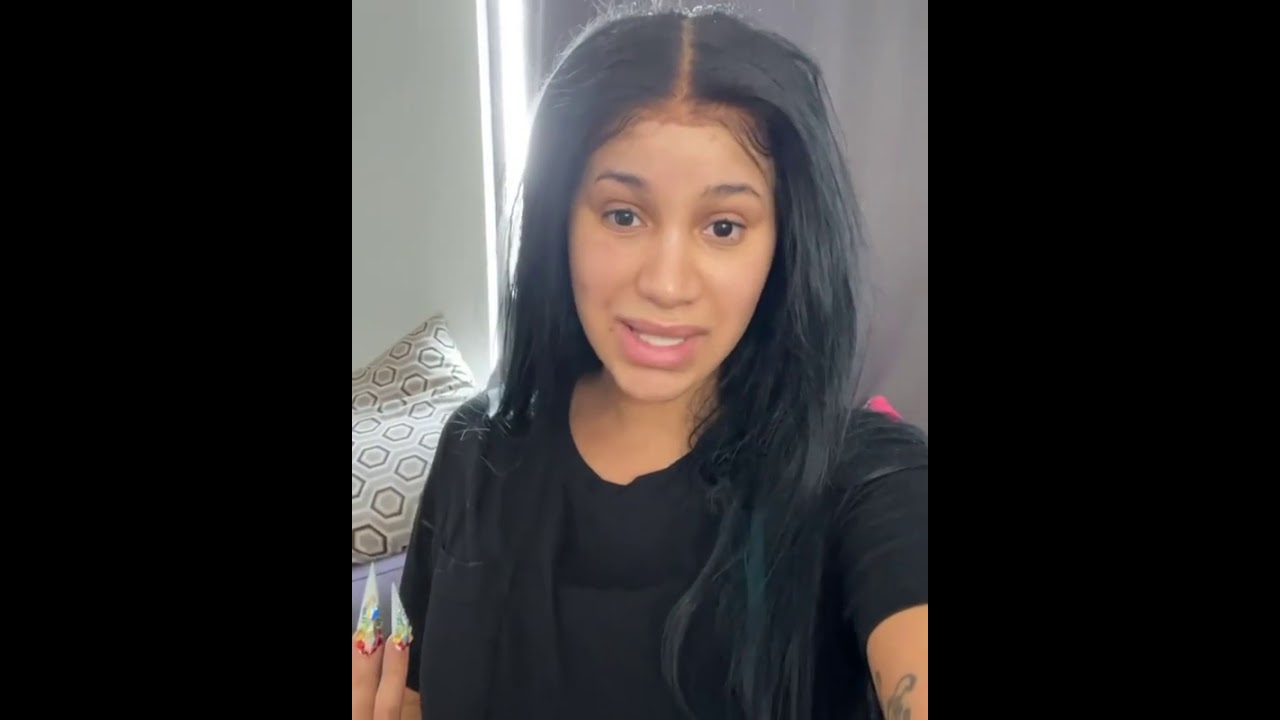 cardi b addressing haters with no makeup/selfconfident