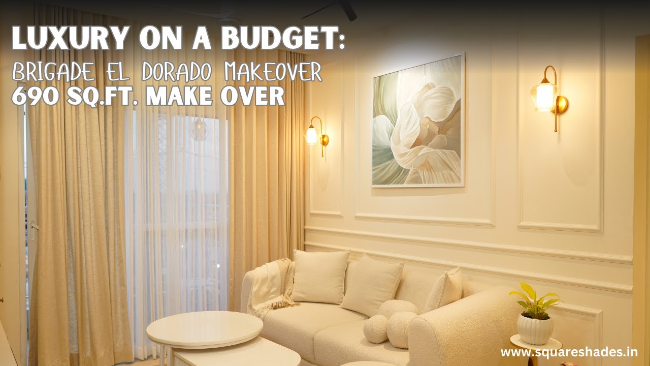 Square shades Home Interior walkthrough- Shijin Das & Amrutha, @ Brigade El dorado