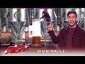 Dom Chambers: Australian Magician Gulps GIANT BEER and WOWS The Judges! | America