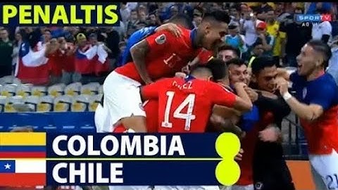 (PÊNALTIS ) COLÔMBIA 0 (4) X  (5) 0 CHILE MELHORES MOMENTOS QUARTAS DE FINAL DA COPA AMÉRICA 2019