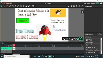 How to add a Launch Button to an Animation sending to Space Rocket.#Creat an Interactive Animation
