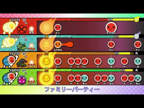 【太鼓の達人 Wii U2】ファミリーパーティー【全難易度同時再生】