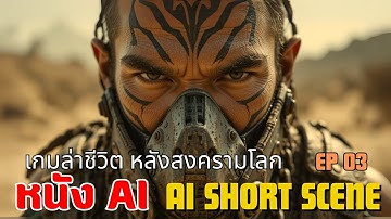 หนัง AI ซีนสั้น แอ็กชั่น เกมล่าชีวิต หลังสงครามโลก AI Text To Video  / AI Short Scene 03 #จินตกาลai