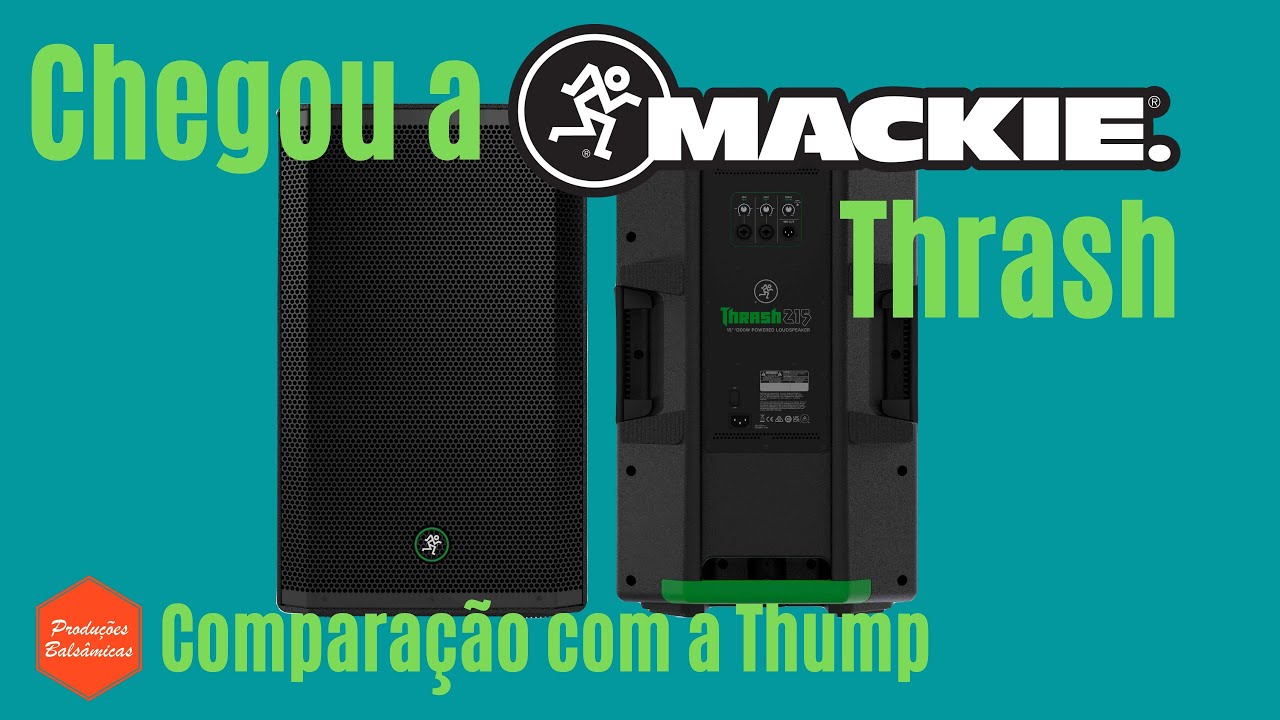 Kit 2 Colunas de Som Mackie Thump 12A 1300W + 2 tripés